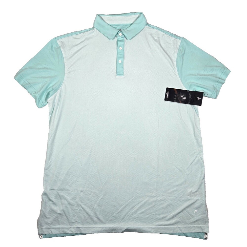 Head Performance Polo Shirt Men's Blue Ocean Size Large Tennis Golf New